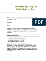 Verbs Followed by Ing' or by To + Infinitive' or by Both