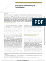 Critical Role of The Surgeon-Anesthesiologist Relationship For Patient Safety