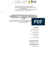 Sistema de Inscripción Automatizado para Los Estudiantes de 1ero A 6to Grado en La Unidad Educativa Débora Medina Vivas Municipio Ayacucho Estado Táchira.