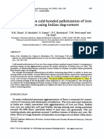 Investigation on cold bonded pelletization