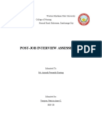 Western Mindanao State University Post-Job Interview Assessment