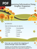 Organizing Information Using Graphic Organizer GRADE 8