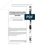 Enfoques Teóricos Sobre La Percepción Que Tienen Las Personas