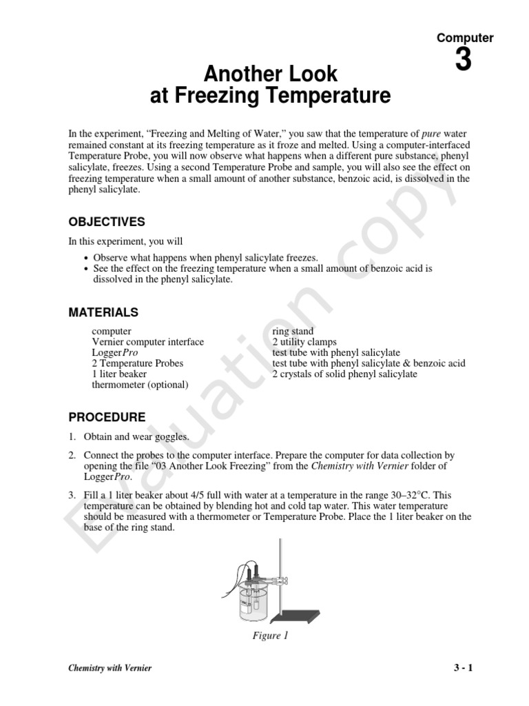 Freezing Temperature Experiment Guide | PDF | Freezing | Linear Regression