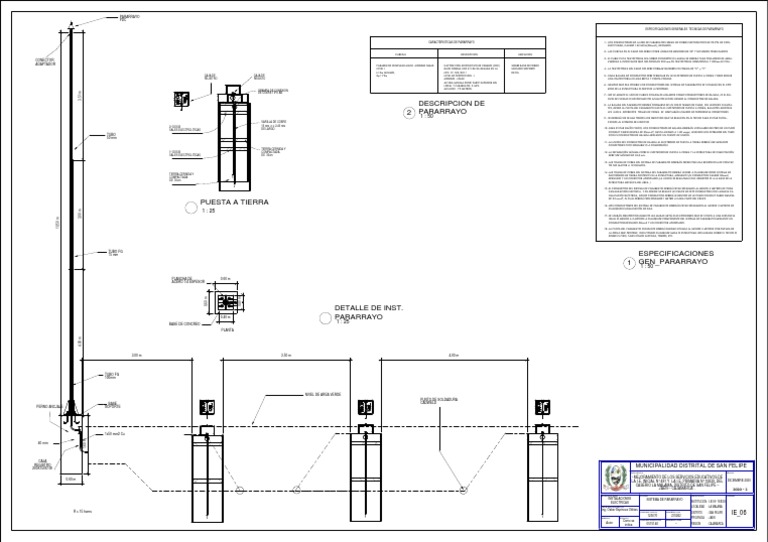 1 - Plano - Ie - 06 - Sistema de Pararrayo PDF | PDF | Ingeniero civil ...