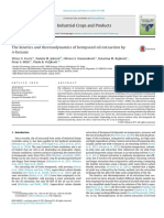 The Kinetics and Thermodynamics of Hempseed Oil Extraction by N-Hexane