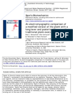 An Electromyographic Comparison of A Modified Version of The Plank With A Long-Lever and Posterior Tilt