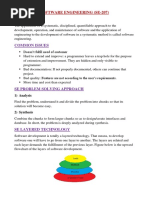 Software Engineering (Se-207) : 1) Analysis