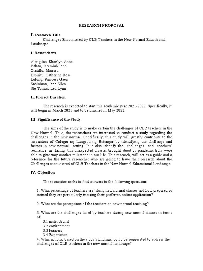 Research Proposal Research Title | PDF | Educational Technology | Classroom