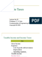 Corporate Taxes: Lecture No.25 Professor C. S. Park Fundamentals of Engineering Economics