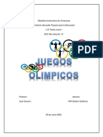 INFORME DE LOS JUEGOS OLIMPICOS (DALIERA)