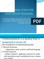 Professional Ethics For Food Service Personnel