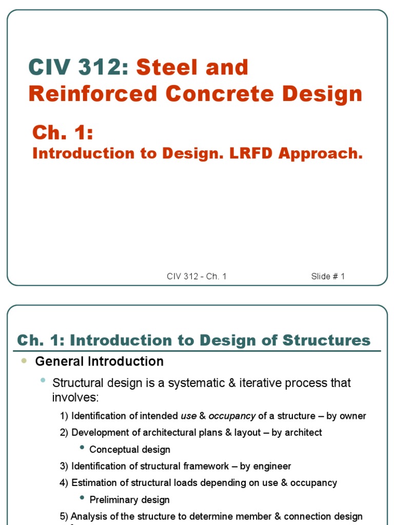 Steel and Reinforced Concrete Design: Introduction To Design. LRFD ...