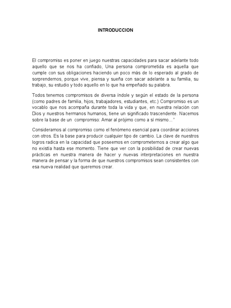 El Compromiso Final | PDF | Vida | Amor