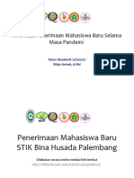 Informasi Penerimaan Mahasiswa Baru Selama Masa Pandemi