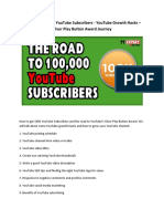 The Road To 100k YouTube Subscribers