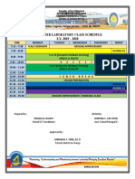 Computer Laboratory Class Schedule S.Y. 2019 - 2020: Jose Sanvictores Sr. National School