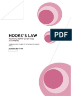 Hooke'S Law: Technical Report (Study Skill Assginment)
