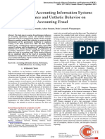 The Effect of Accounting Information Systems Performance and Unthetic Behavior On Accounting Fraud