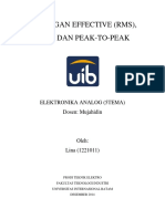 Tegangan Effective (RMS), Peak Dan Peak-To-Peak: Elektronika Analog (5tema) Dosen: Mujahidin