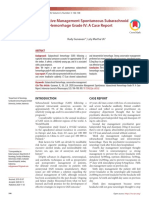 Conservative Management Spontaneous Subarachnoid Hemorrhage Grade IV: A Case Report