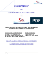 41511810 Project Report on Export Documentation and Procedure 2