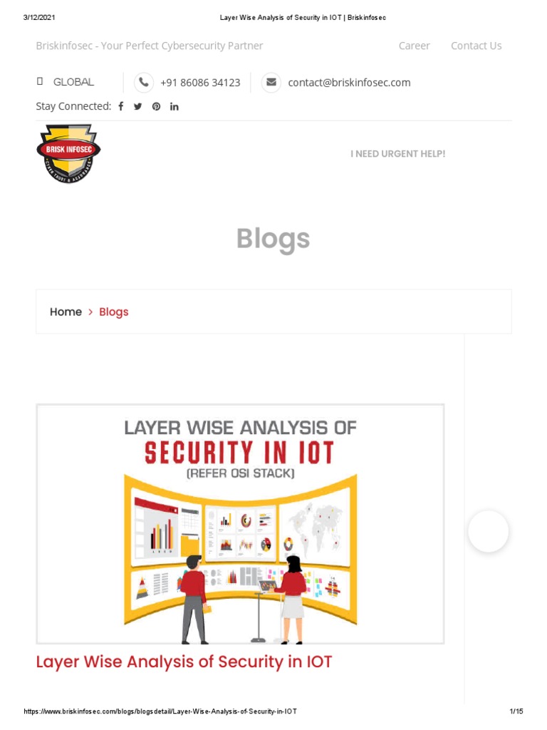 Layer Wise Analysis of Security in IOT - Briskinfosec | PDF | Internet ...