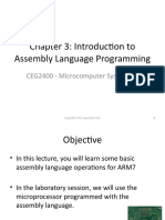 Chapter 3: Introduction To Assembly Language Programming: CEG2400 - Microcomputer Systems