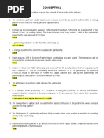 Partnership Dissolution - Practice Exercises