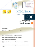 HTML Basics: HTML, Text, Images, Tables