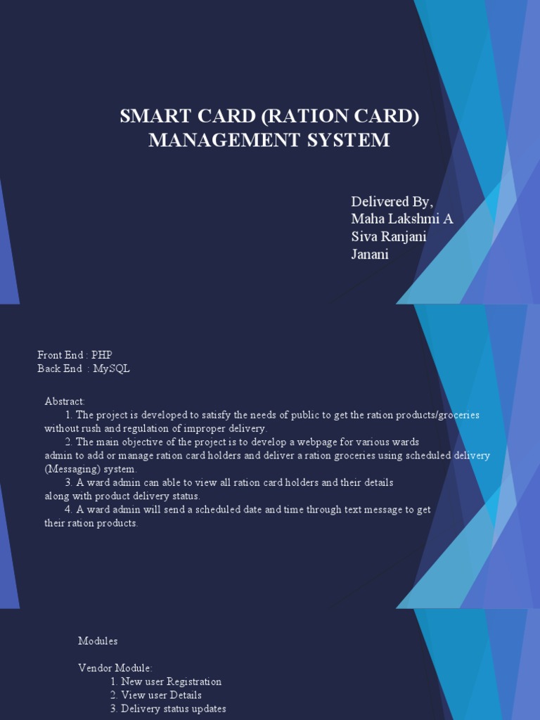 Ration Card Management System | PDF