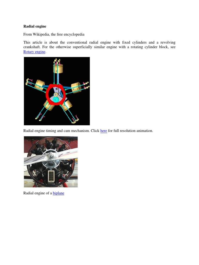 Mechanical Radial Engine | Download Free PDF | Internal Combustion