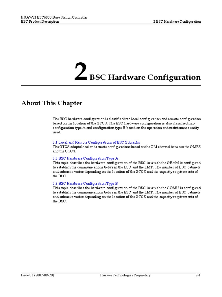 BSC Hardware Configuration Overview | PDF | Computer Science | Networks