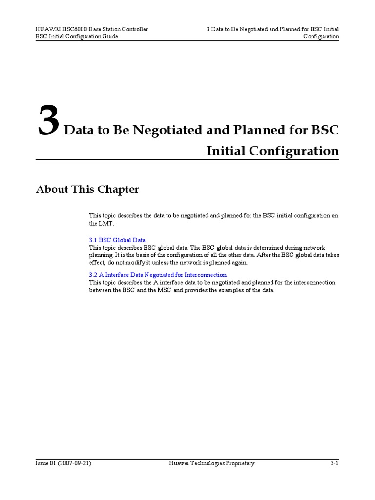 BSC Initial Configuration Data Guide | PDF | Telecommunications ...