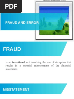 Fraud and Error