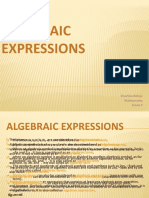 Algebraic expressions