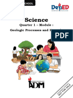 Science: Quarter 1 - Module: Geologic Processes and Hazards