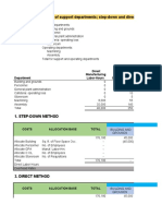 15-30 Allocating Costs of Support Departments Step-Down and Direct Methods