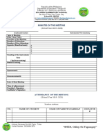 Minutes of The Meeting Template