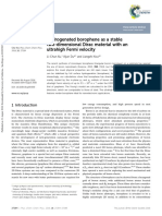 Paper: Hydrogenated Borophene As A Stable Two-Dimensional Dirac Material With An Ultrahigh Fermi Velocity