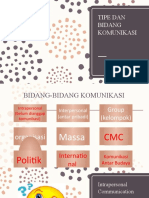 Tipe Dan Bidang Komunikasi