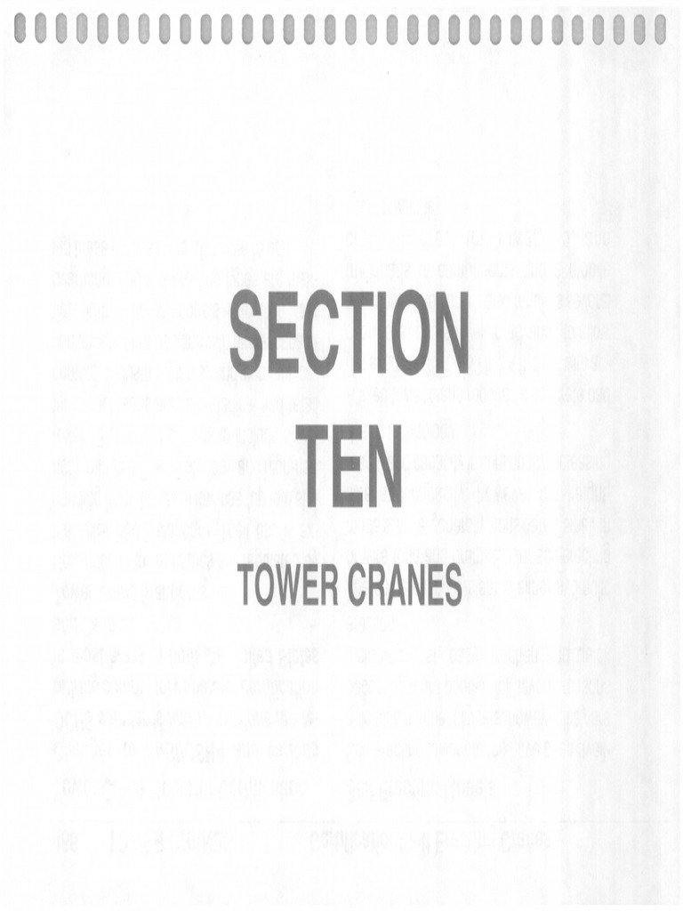 Section 10 Tower Crane | PDF