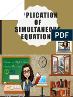 Application OF Simultaneous Equations