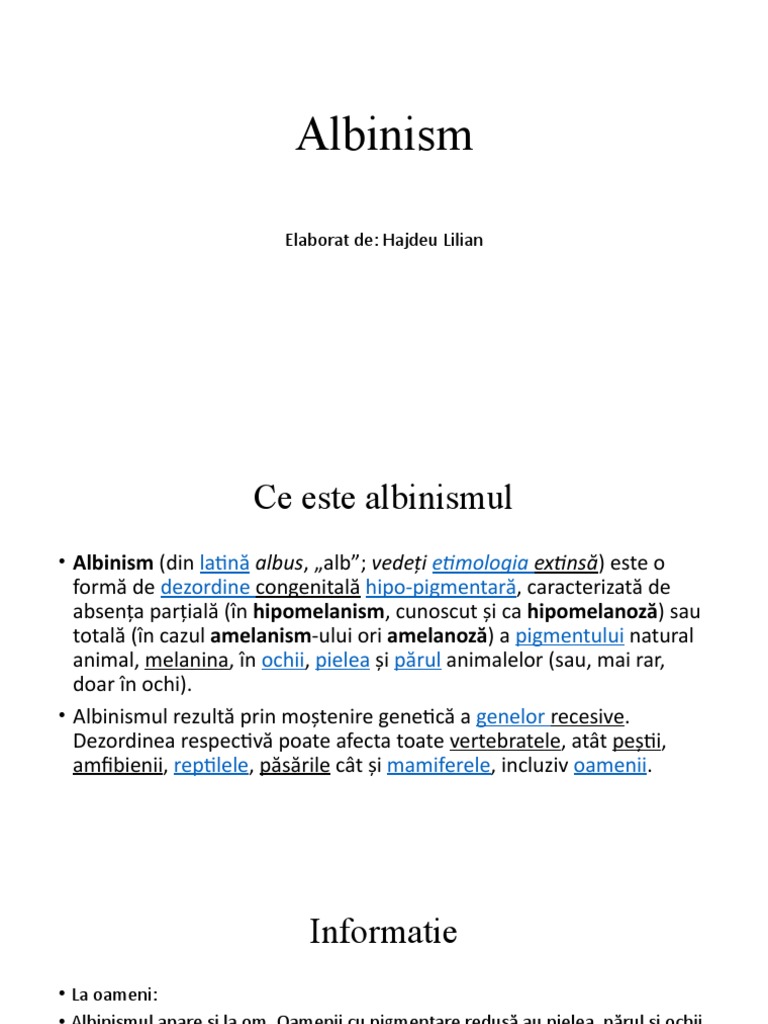 Albinism | PDF