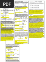 Finance 261 - Cheat Sheet