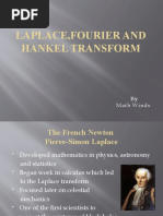 Laplace, Fourier and Hankel Transform