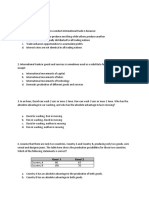 International Trade Multiple Choice Questions