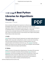 The Eight Best Python Libraries For Algorithmic Trading