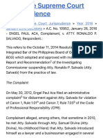A.C. No. 10952, January 26, 2016 - ENGEL PAUL ACA, Complainant, v. ATTY. RONALDO P. SALVADO, Respond