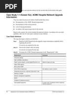 Answer Key: Case Study 1-1 Answer Key: ACMC Hospital Network Upgrade Information